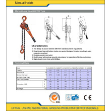 Lifting Material Lever Hoist 0.25 Ton to 5 Ton